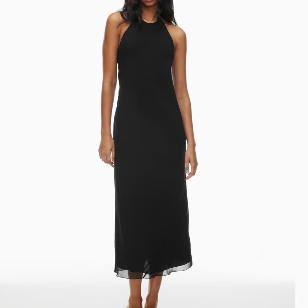 Aritzia Jolene Black Halter Dress - Small